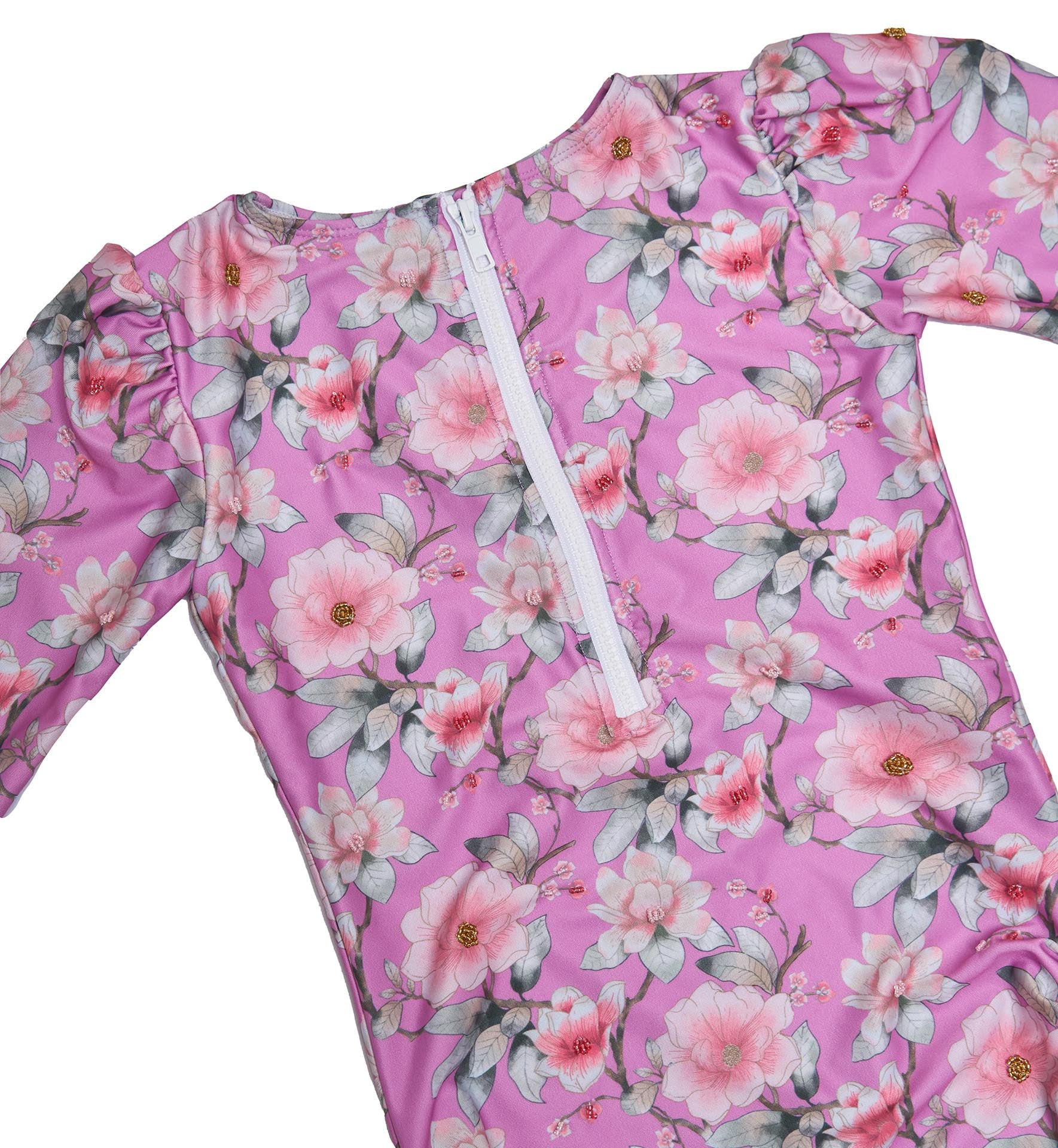 Long Sleeve One Piece Swimsuit with Side Ties - Image 6