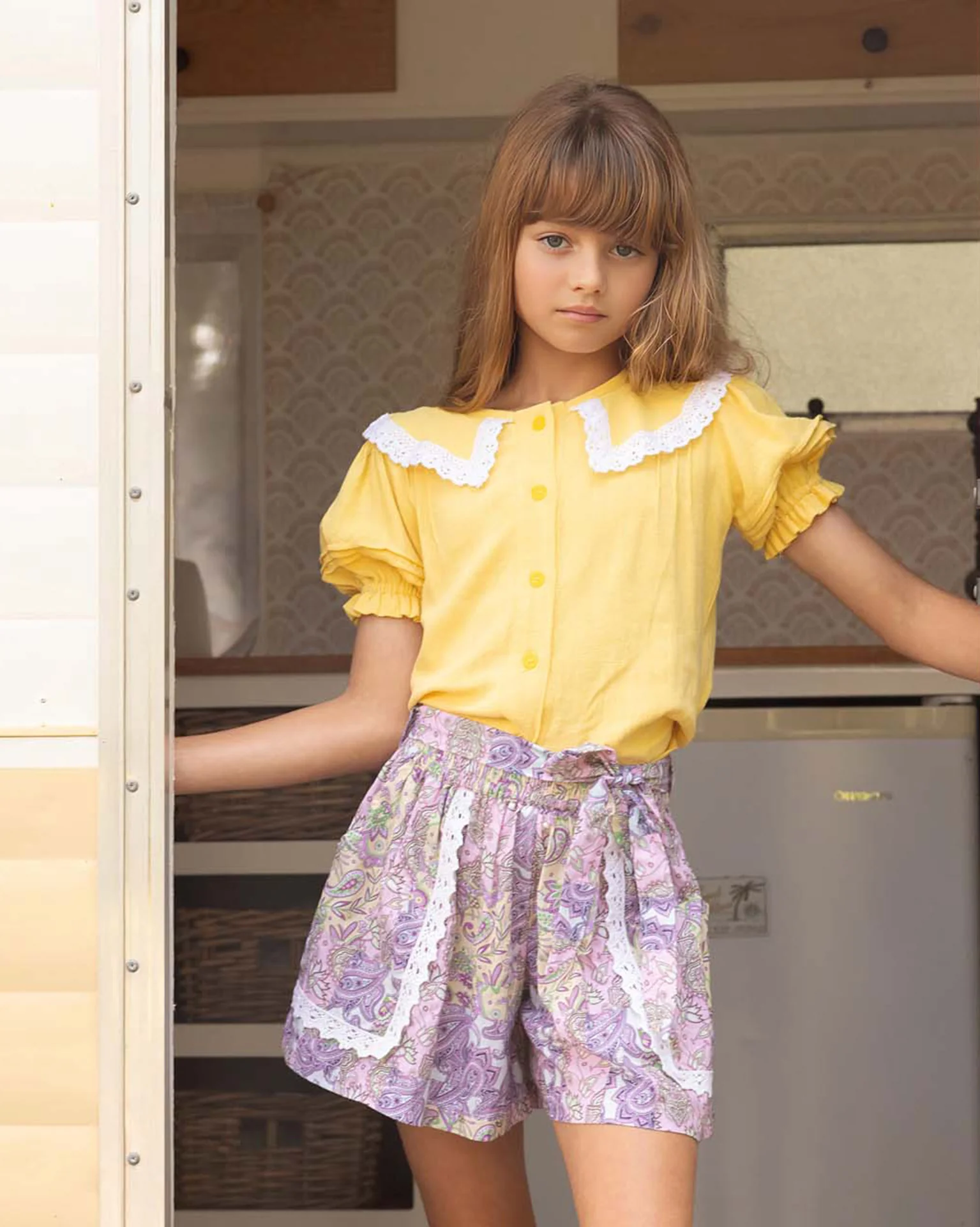 Cotton Shorts with Belt - Image 2