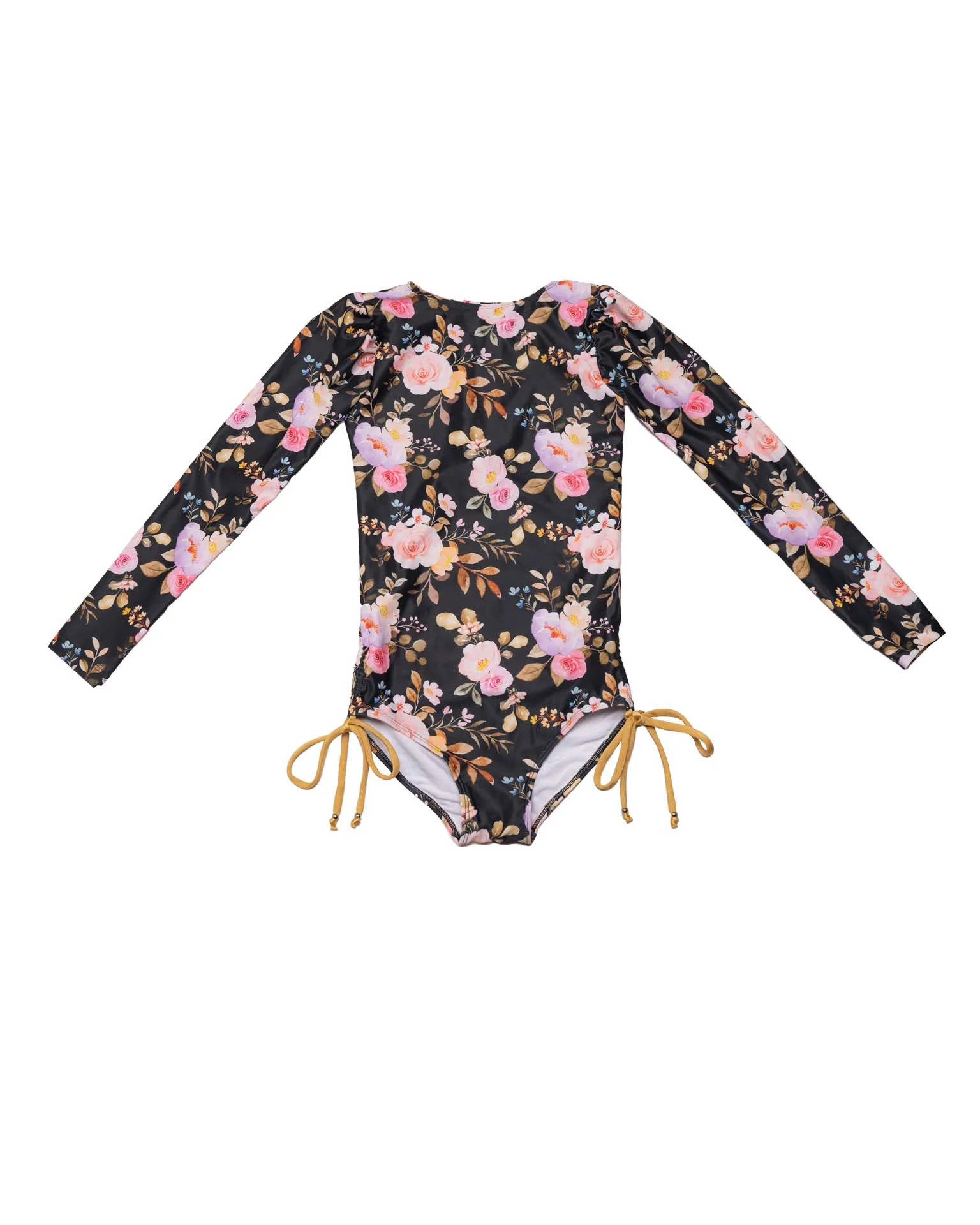 Long Sleeve One Piece Swimsuit with Side Ties