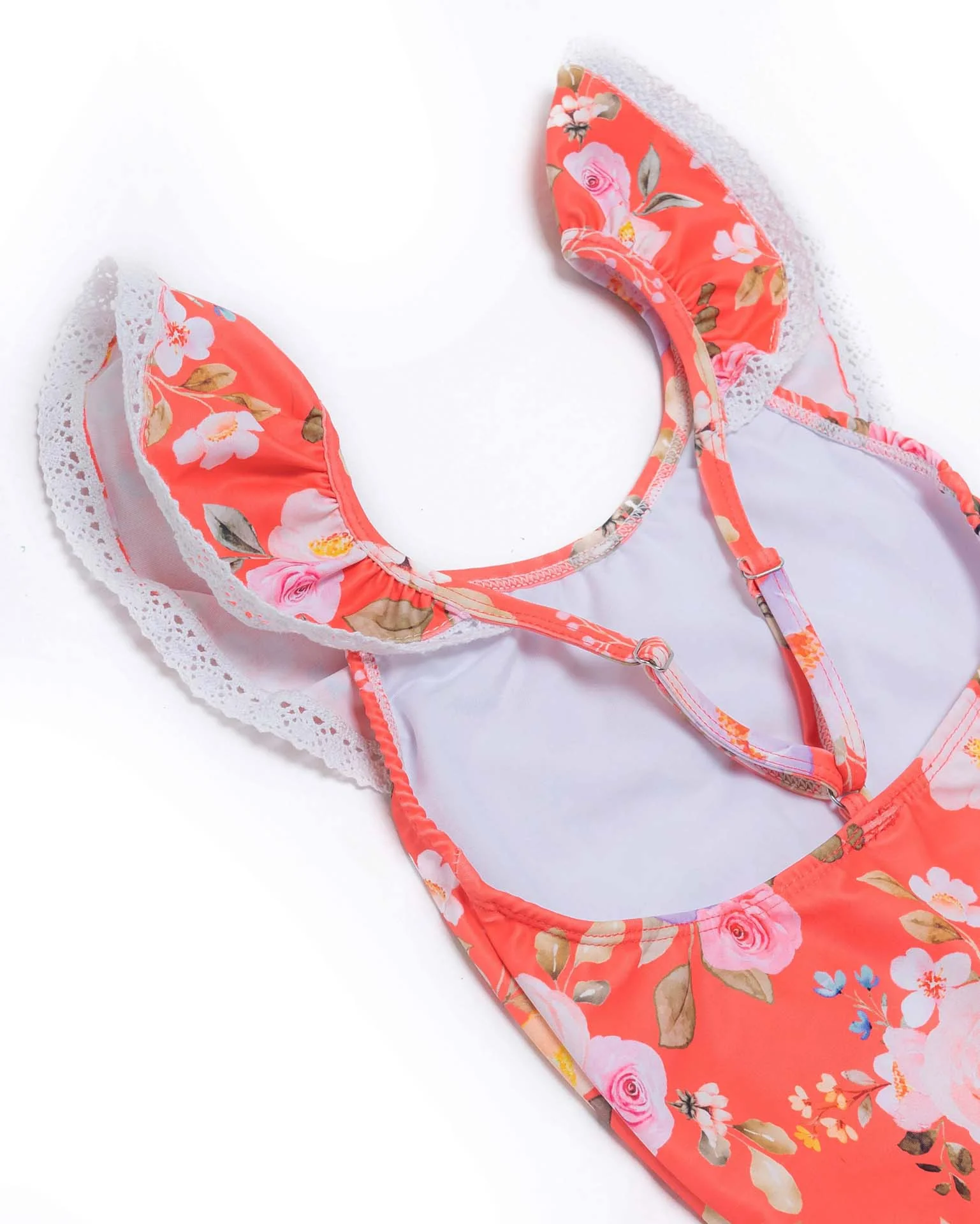 Ruffle Neck One Piece Swimsuit - Image 5