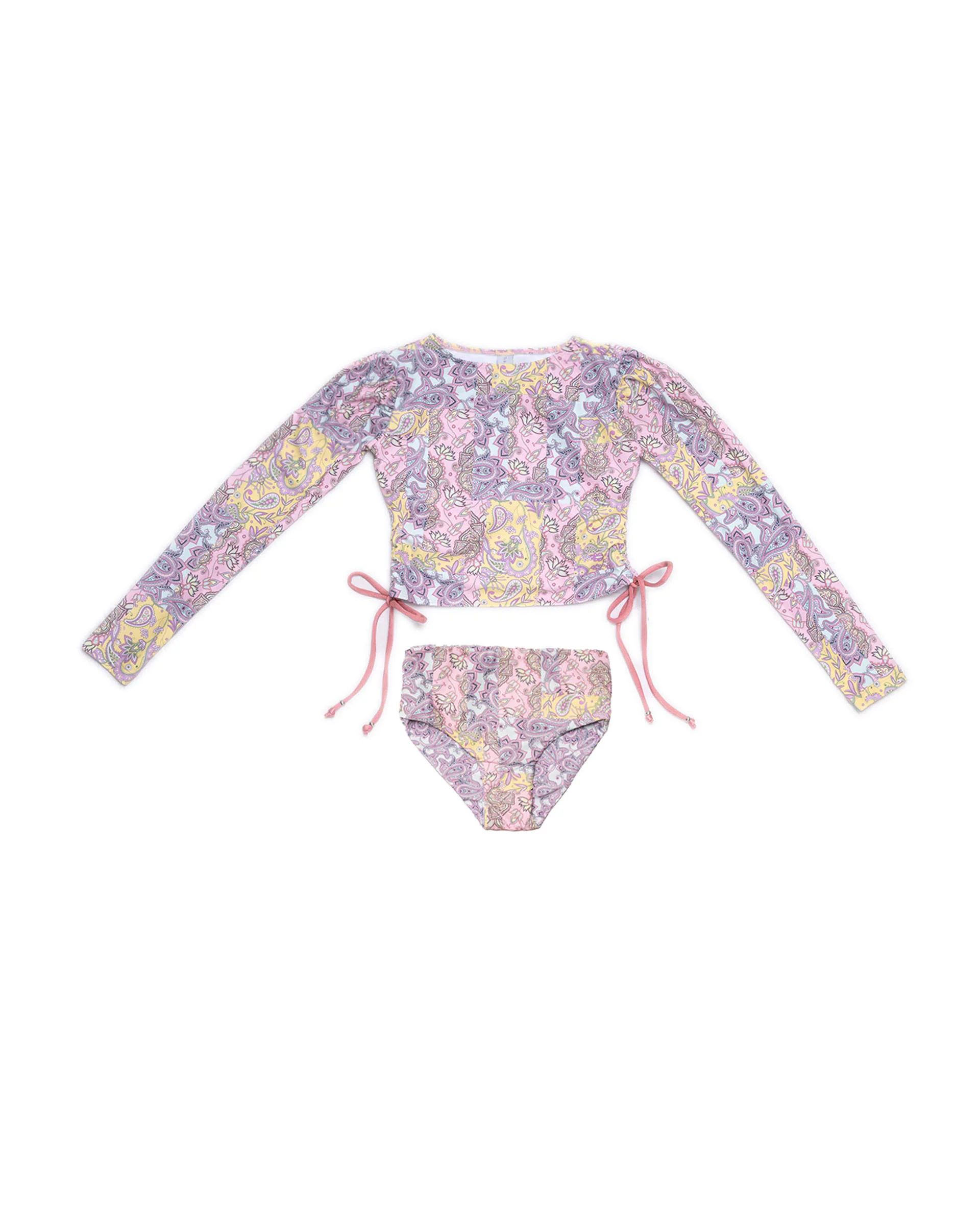 2 Piece Swimsuit Set with Side Ties