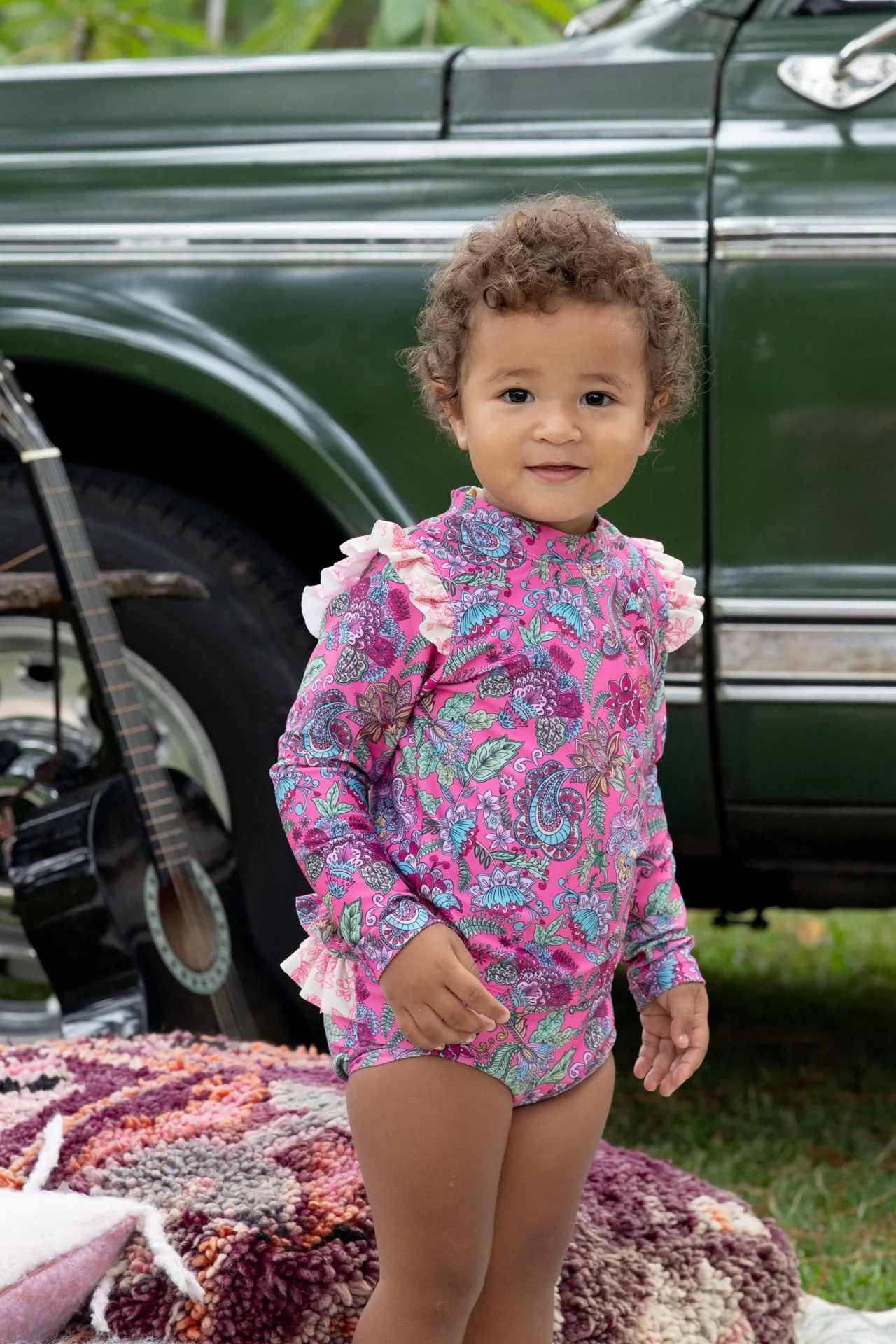 Baby Girl Swim Set – Long Sleeve & Frill Bottoms (Liberty) - Image 2
