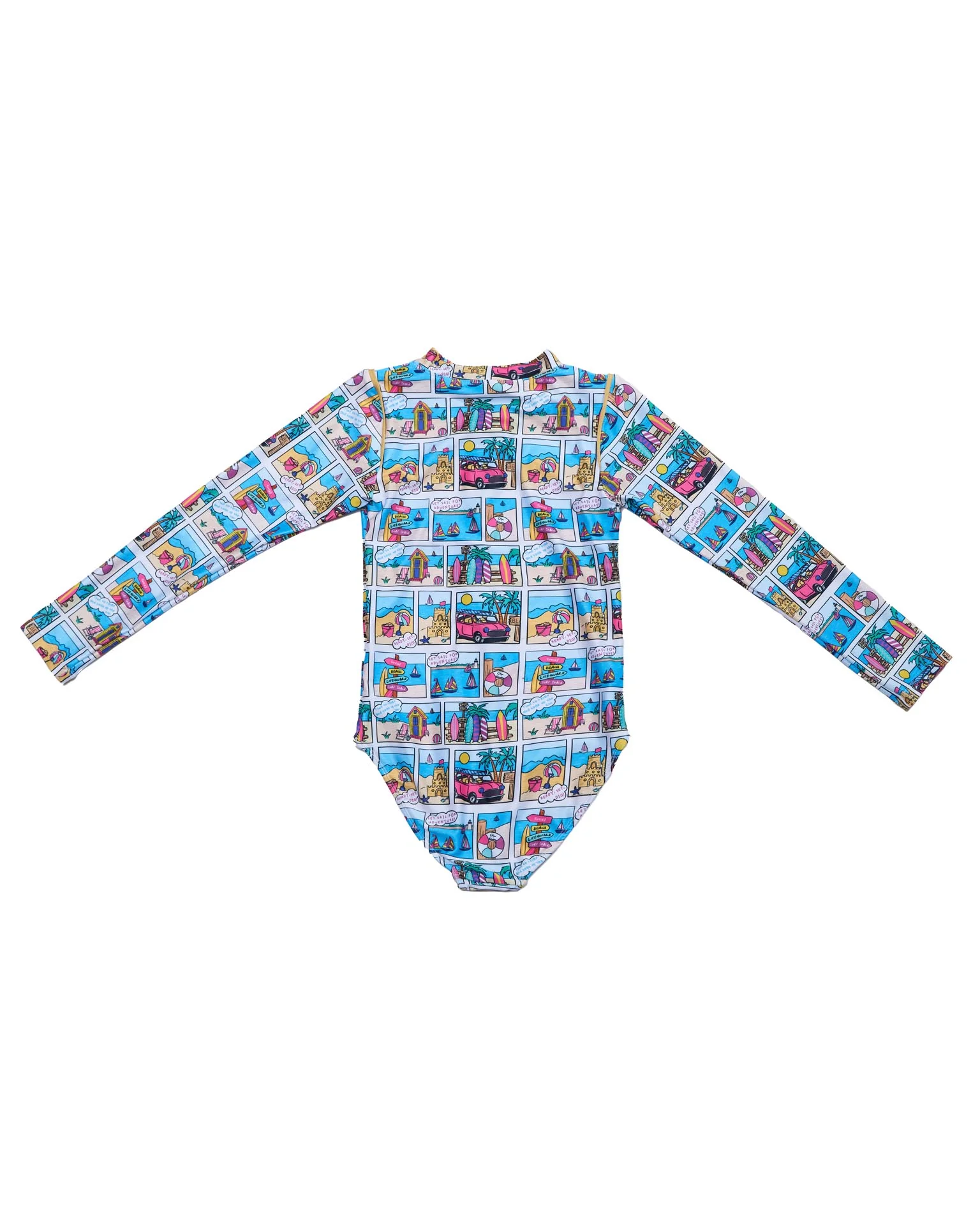 Girls Long Sleeve Swimsuit (Bondi Print) - Image 5