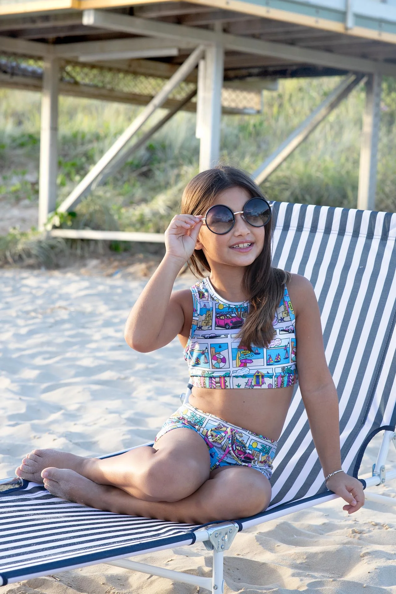 Girls Racer Bikini (Bondi Print) - Image 2