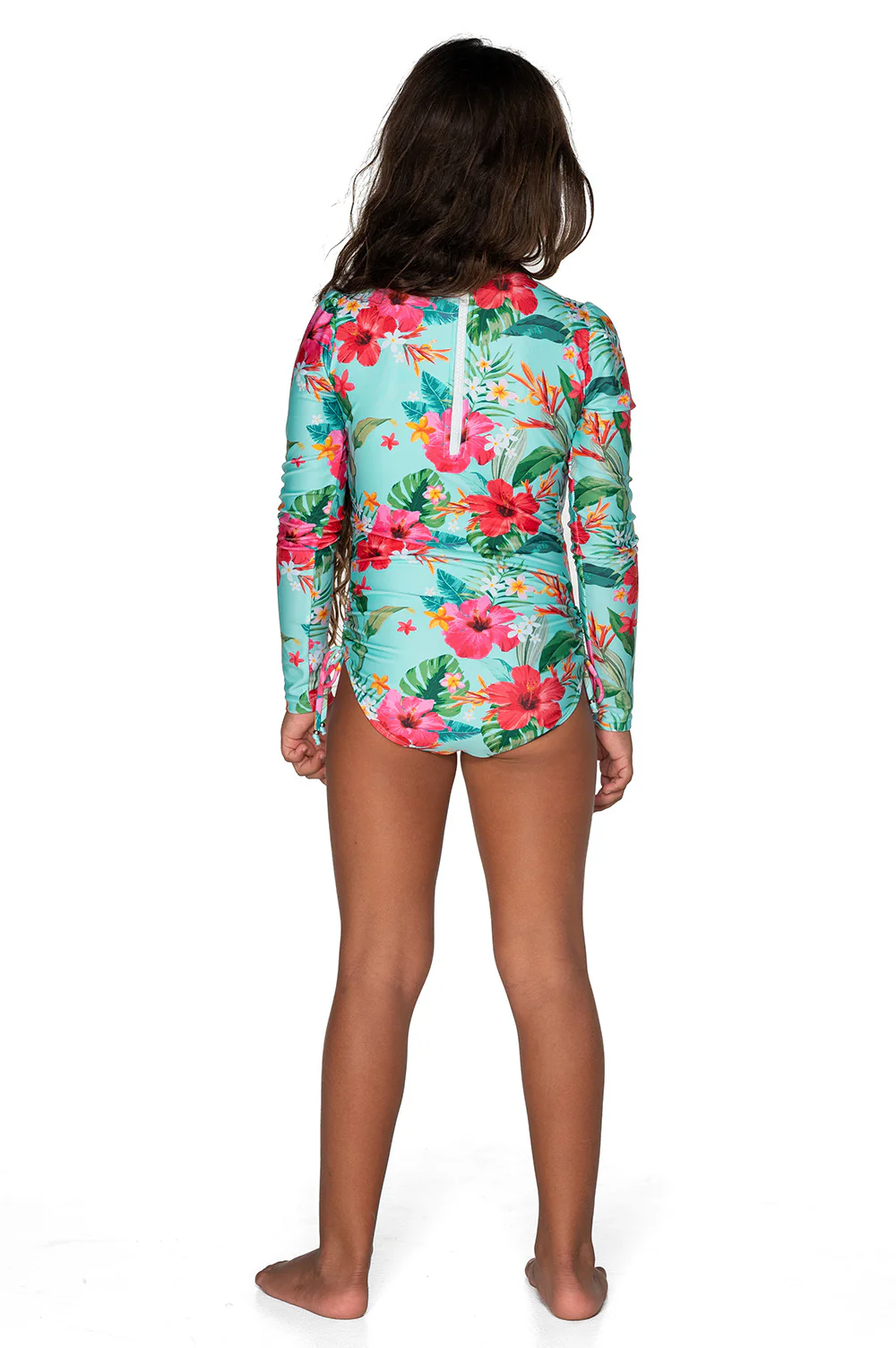 Tropicana Side Ties Long Sleeve One Piece (Moana) - Image 3