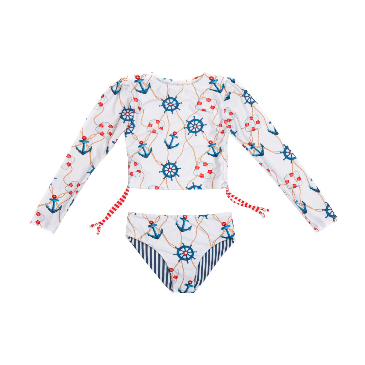 2 Piece Swimsuit Set with Side Ties