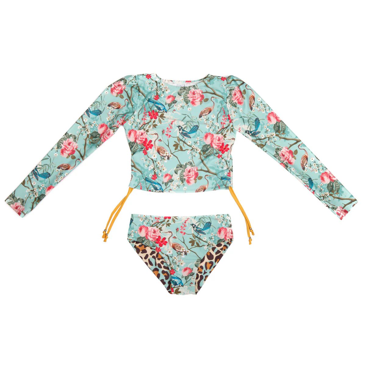 2 Piece Swimsuit Set with Side Ties